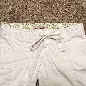 Juniors Refuge 5 white crop pant capris cargo